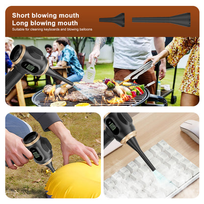 Powerful 2-In-1 Air Duster & Vacuum, Handheld Cordless Cleaner with Digital Display for Electronics Car Home Office
